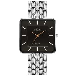 Men Watch Business Simple Square Couple Watches Waterproof Stainless Steel Premium Ultra Thin Women Fashion Quartz Wristwatches
