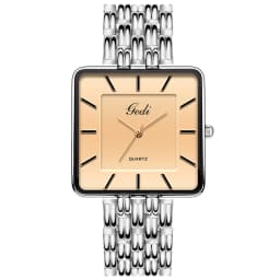 Men Watch Business Simple Square Couple Watches Waterproof Stainless Steel Premium Ultra Thin Women Fashion Quartz Wristwatches