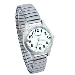 Elastic Elastic Band Quartz Couple Fashion Pair Watch Elderly Large Dial Pointer Digital Surface Men's Watch For Men Women