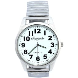 Elastic Elastic Band Quartz Couple Fashion Pair Watch Elderly Large Dial Pointer Digital Surface Men's Watch For Men Women