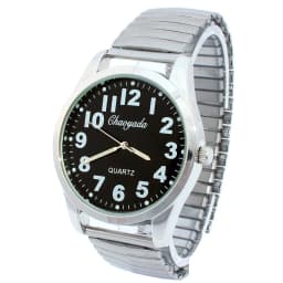 Elastic Elastic Band Quartz Couple Fashion Pair Watch Elderly Large Dial Pointer Digital Surface Men's Watch For Men Women