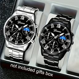 2pcs Luxury Men's Quartz Watch Set, Business & Casual Wear - Ideal Gift for Back To School, Christmas, Birthdays