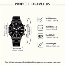 2pcs Luxury Men's Quartz Watch Set, Business & Casual Wear - Ideal Gift for Back To School, Christmas, Birthdays