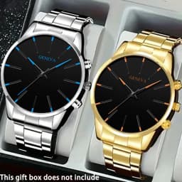 2pcs Luxury Men's Quartz Watch Set, Business & Casual Wear - Ideal Gift for Back To School, Christmas, Birthdays