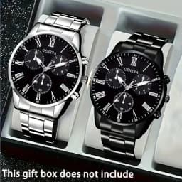 2pcs Luxury Men's Quartz Watch Set, Business & Casual Wear - Ideal Gift for Back To School, Christmas, Birthdays