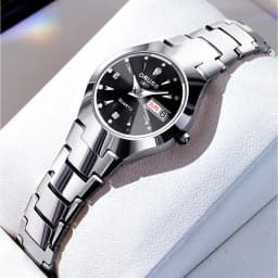 ORUSS Couple Watch Waterproof Casual Fashion Women Men Quartz Watches Ladies Stainless Date Week Men Clock Lover's Date Gift