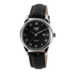 SKMEI 9058 Time Leather Strap Sports Waterproof Wristwatches Date Clock Lovers Quartz Women Men Watch Love Witness Reloj Hombre