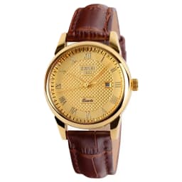 SKMEI 9058 Time Leather Strap Sports Waterproof Wristwatches Date Clock Lovers Quartz Women Men Watch Love Witness Reloj Hombre