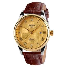 SKMEI 9058 Time Leather Strap Sports Waterproof Wristwatches Date Clock Lovers Quartz Women Men Watch Love Witness Reloj Hombre