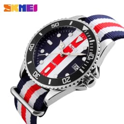SKMEI 9133 Couple Watches Men and Women Casual Watch Nylon Strap 30M Waterproof Multiple Quartz Wristwatches reloj hombr