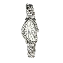 Luxury Quartz Men's Watch Vintage Cash Creative Melting Twisted Watches for Women Irregular Case Leather Y2K Ins Style Watch