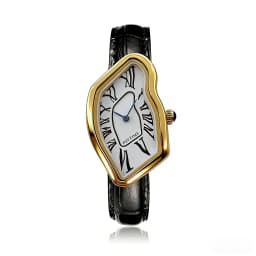 Luxury Quartz Men's Watch Vintage Cash Creative Melting Twisted Watches for Women Irregular Case Leather Y2K Ins Style Watch