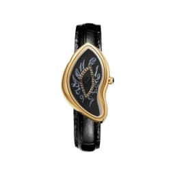 Luxury Quartz Men's Watch Vintage Cash Creative Melting Twisted Watches for Women Irregular Case Leather Y2K Ins Style Watch
