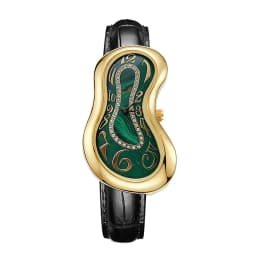 Luxury Quartz Men's Watch Vintage Cash Creative Melting Twisted Watches for Women Irregular Case Leather Y2K Ins Style Watch