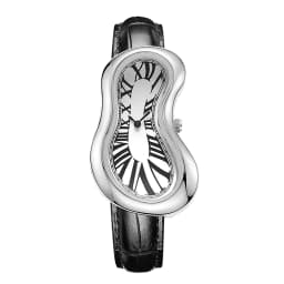 Luxury Quartz Men's Watch Vintage Cash Creative Melting Twisted Watches for Women Irregular Case Leather Y2K Ins Style Watch