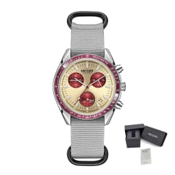 MEGIR Chronograph Canvas Strap Men Sport Quartz Watches Waterproof Calendar Casual Wristwatch with 24-hour Relogio Masculino