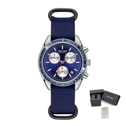 MEGIR Chronograph Canvas Strap Men Sport Quartz Watches Waterproof Calendar Casual Wristwatch with 24-hour Relogio Masculino