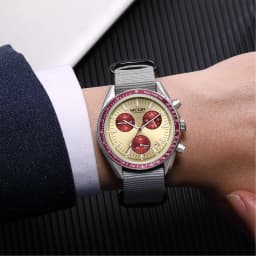 MEGIR Chronograph Canvas Strap Men Sport Quartz Watches Waterproof Calendar Casual Wristwatch with 24-hour Relogio Masculino