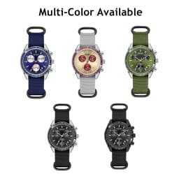 MEGIR Chronograph Canvas Strap Men Sport Quartz Watches Waterproof Calendar Casual Wristwatch with 24-hour Relogio Masculino