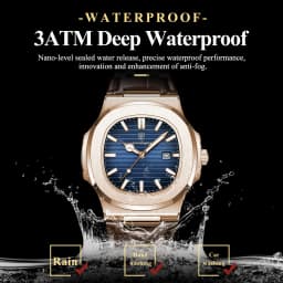 POEDAGAR Business Men's Watch Date Waterproof Luminous Luxury Men Clock High Quality Leather Quartz Square Watches For Man Reloj