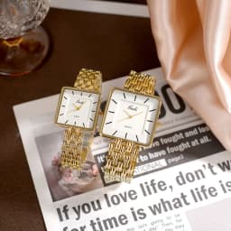 Men Watch Business Simple Square Couple Watches Waterproof Stainless Steel Premium Ultra Thin Women Fashion Quartz Wristwatches