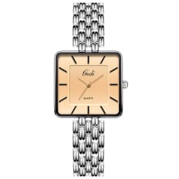 Men Watch Business Simple Square Couple Watches Waterproof Stainless Steel Premium Ultra Thin Women Fashion Quartz Wristwatches