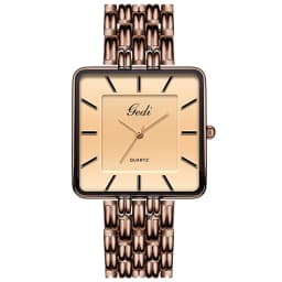 Men Watch Business Simple Square Couple Watches Waterproof Stainless Steel Premium Ultra Thin Women Fashion Quartz Wristwatches