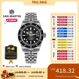 San Martin 37.5-40mm Original Design Luxury Couple Watch Miyota 9015 Automatic Mechanical Men Diver Watches Waterproof SN0148