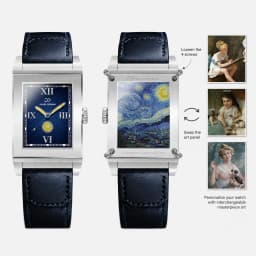 Reverso Style Flip Watch Quartz Wristwatch Vintage Square Genuine Leather Strap Unisex Gift Reverse Flip Watches Gorman 9200