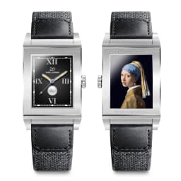 Reverso Style Flip Watch Quartz Wristwatch Vintage Square Genuine Leather Strap Unisex Gift Reverse Flip Watches Gorman 9200