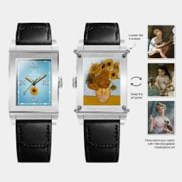 Reverso Style Flip Watch Quartz Wristwatch Vintage Square Genuine Leather Strap Unisex Gift Reverse Flip Watches Gorman 9200