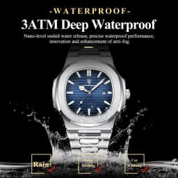 POEDAGAR Casual Couple Watch Waterproof Luminous Date Stainless Steel Love Wristwatch Square Quartz Watches for Boyfriend Reloj