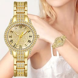 5pcs Luxury Women's Quartz Watch and Jewelry Set Quartz Movement, Elegant Women's Watch for Women, Holiday Gifts for Women