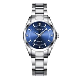 CHENXI 021B Couple's Watch Luxury Fashion Alloy Steel Quartz Watch For Ladies Casual Bracelet Waterproof Diamond Watches Gifts