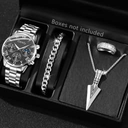 Fashion Men Stainless Steel Watch Luxury Calendar Quartz Wrist Watch Mens Business Watches for Man Clock Montre Homme