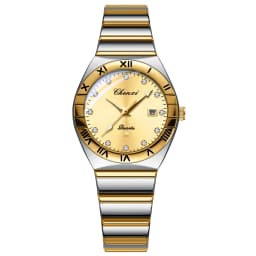 CHENXI Fashion Luxury Couple Quartz Watch Waterproof Glow Luminous Date Week Function Durable Comfortable Wristwatch for Lovers