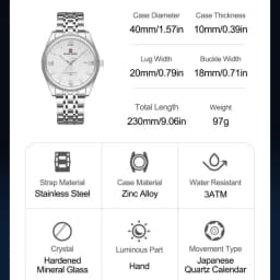 NAVIFORCE Quartz Lover Watches Calendar Display 3ATM Waterproof Stainless Steel Strap Fashion Luxury Wristwatch for Couple Gifts
