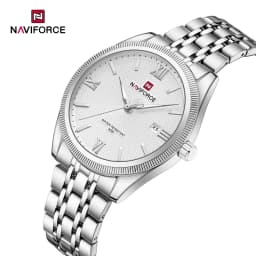 NAVIFORCE Quartz Lover Watches Calendar Display 3ATM Waterproof Stainless Steel Strap Fashion Luxury Wristwatch for Couple Gifts
