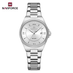 NAVIFORCE Quartz Lover Watches Calendar Display 3ATM Waterproof Stainless Steel Strap Fashion Luxury Wristwatch for Couple Gifts