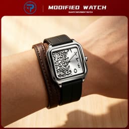 Sabr Arabic Numeral Watch 3ATM Waterproof Alloy Case Men's Quartz Wristwatch Silicone Strap Magnetic Buckle Women Business Watch