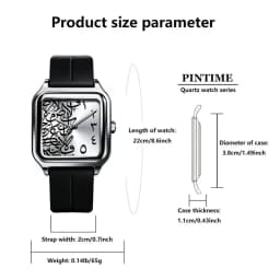 Sabr Arabic Numeral Watch 3ATM Waterproof Alloy Case Men's Quartz Wristwatch Silicone Strap Magnetic Buckle Women Business Watch