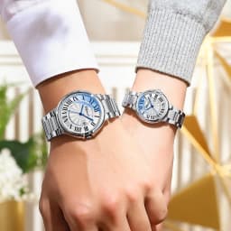 CHENXI 039 Couple Exquisite Watch Quartz Top Brand Luxury Fashion Stainless Steel Silver White Male and Female Couple Watch Gift