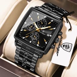 POEDAGAR Fashion Love Wristwatch Chronograph Date Stainless Steel Men Clock For Husband Waterproof Luminous Men's Quartz Watches