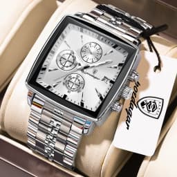 POEDAGAR Fashion Love Wristwatch Chronograph Date Stainless Steel Men Clock For Husband Waterproof Luminous Men's Quartz Watches