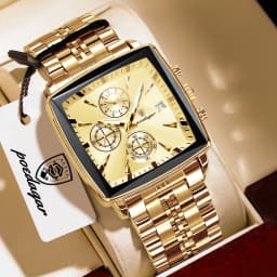 POEDAGAR Fashion Love Wristwatch Chronograph Date Stainless Steel Men Clock For Husband Waterproof Luminous Men's Quartz Watches