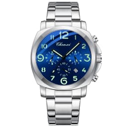 CHENXI Business Luxury Men's Quartz Watch Waterproof Stainless Steel Luminous Display Chronograph Week Date Wristwatch for Men