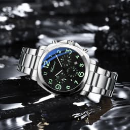 CHENXI Business Luxury Men's Quartz Watch Waterproof Stainless Steel Luminous Display Chronograph Week Date Wristwatch for Men