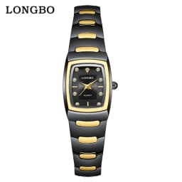 Watches For Couple Watch 2024 Luxury Square Gold Quartz Clock Stainless Steel Waterproof Lady Man's Wristwatch Business Watch