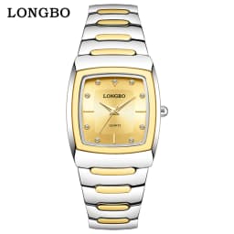 Watches For Couple Watch 2024 Luxury Square Gold Quartz Clock Stainless Steel Waterproof Lady Man's Wristwatch Business Watch