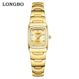 Watches For Couple Watch 2024 Luxury Square Gold Quartz Clock Stainless Steel Waterproof Lady Man's Wristwatch Business Watch